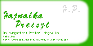 hajnalka preiszl business card